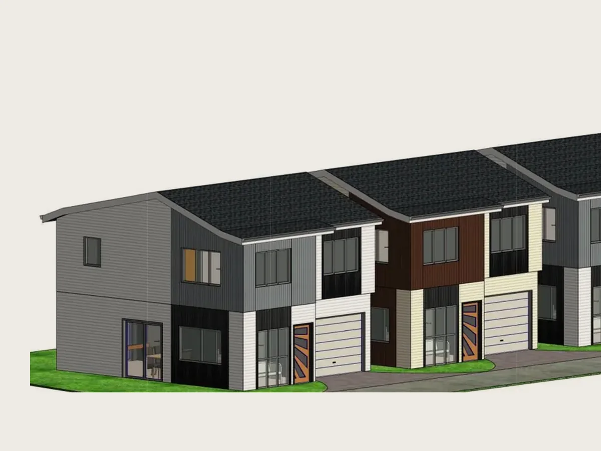 3D concept render of 584 Massey Road, Māngere East